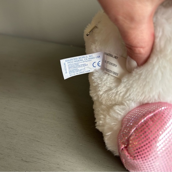 Aurora World Sparkle Tales Unicorn Plush Reversible Cushion 60884 White Pink Toy - Picture 10 of 11